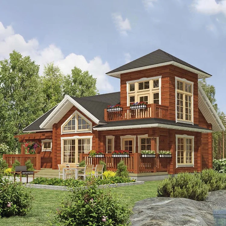 Hot sale craft wooden house quality low cost garden wooden house villa