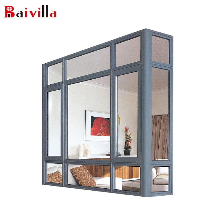 High Quality Villa Window Model Large Fixed Double Glazed Windows Design