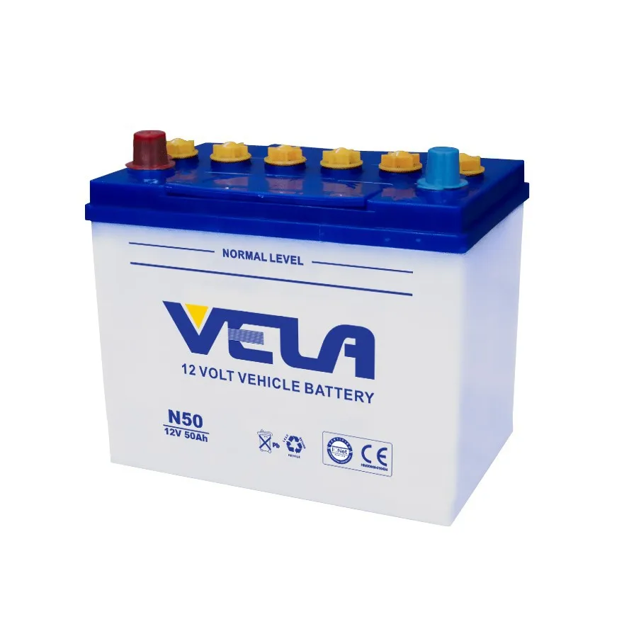 accumulator N5012V50AH Auto batteries car battery VELA dry charged battery