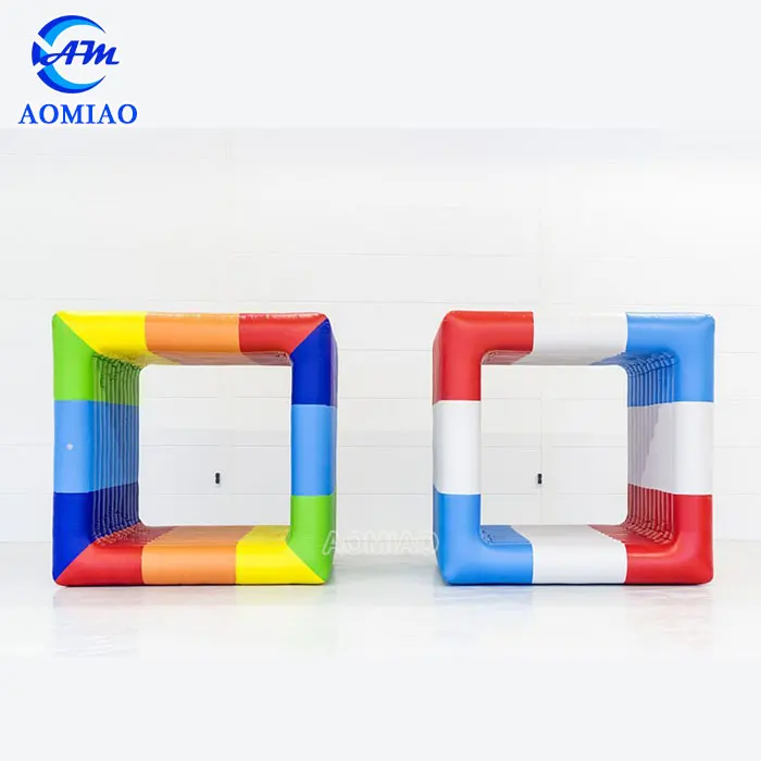 2024 New Product Outdoor Inflatable rolling game Inflatable Flip It Game Inflatable Team Building Game Cube Flip It for Sale