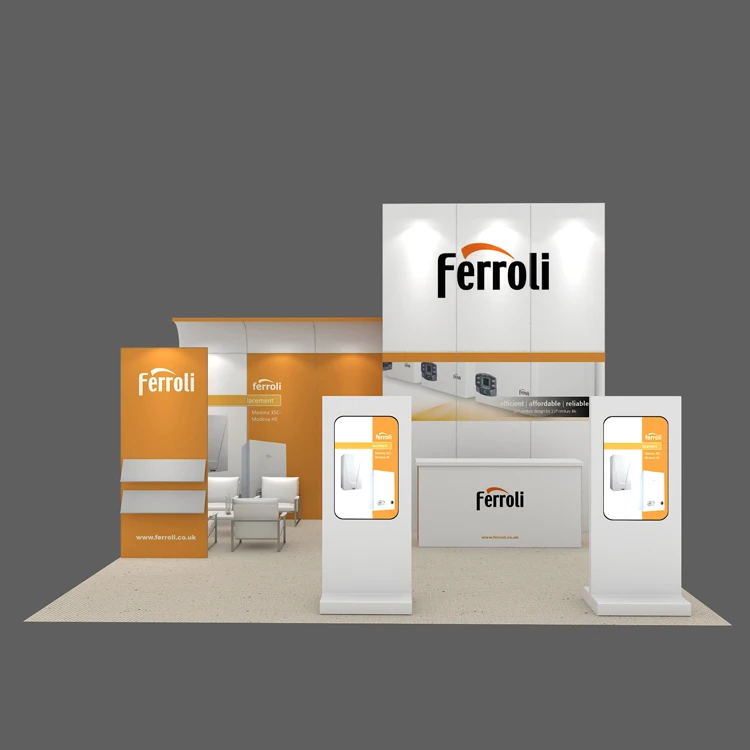 
20x20ft Reusable Modular Exhibition Stand For Show In Aluminum 