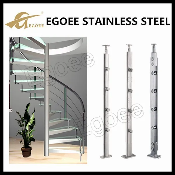 spiral indoor stair railings/stainless steel railing design for stair/stainless steel stair railing joint