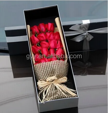 
Жесткая коробка красная роза, картонная коробка для шляп с цветами, черная коробка для цветов с лентами 
