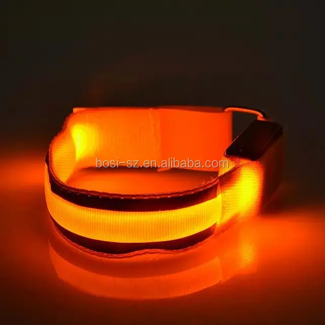 Wholesale Custom Running Safety Strap Reflective LED Armband