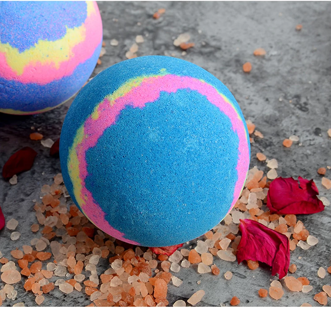 Bath  Bombs Balls  Lovely Doughnut Bath Bombs white and orange color 100g handmade natural raw material