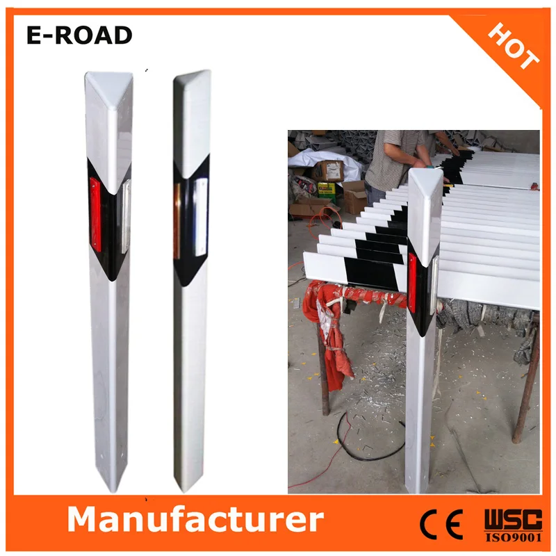 U-образный ПВХ Предупреждающий столб, гибкий дорожный ограничитель дорожного движения для направляющего