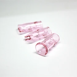 clear pink glass filter tip 8 10 12mm custom shape cigar holder glass pipe for rolling paper