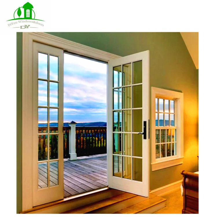 Factory Price Aluminum Glass Exterior French Door for Living Room