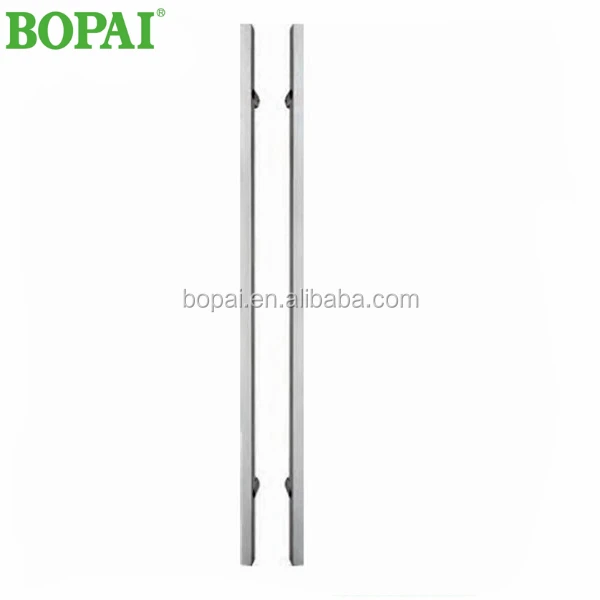 SS304 Square long pull handle for glass and wooden door