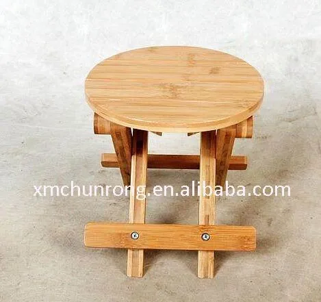 питьевой круглый бамбука складной стул, малый bamboo складной стул оптовой