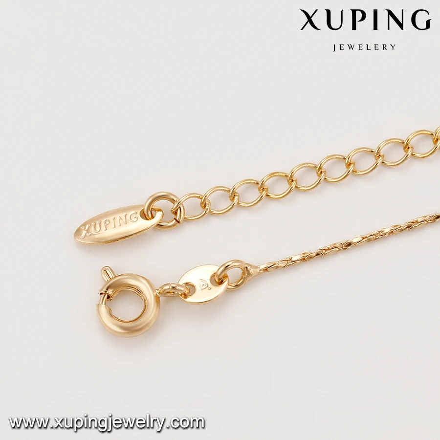 43844 xuping hot sale cheap simple gold chain necklace fashion gold plated jewelry necklace