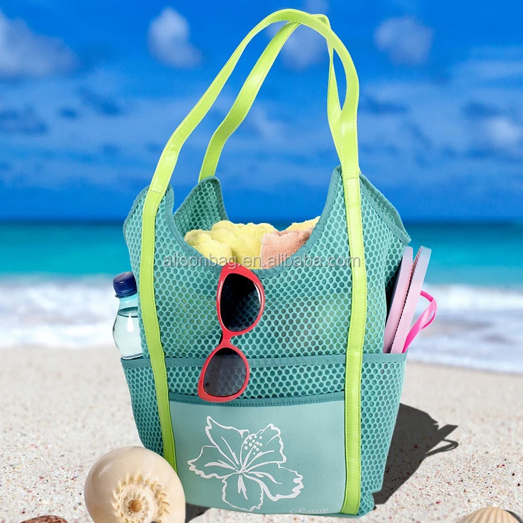 
Large Women Neoprene Beach Bag Multipurpose Neoprene Beach Tote Bag With Small Wallet Bag 