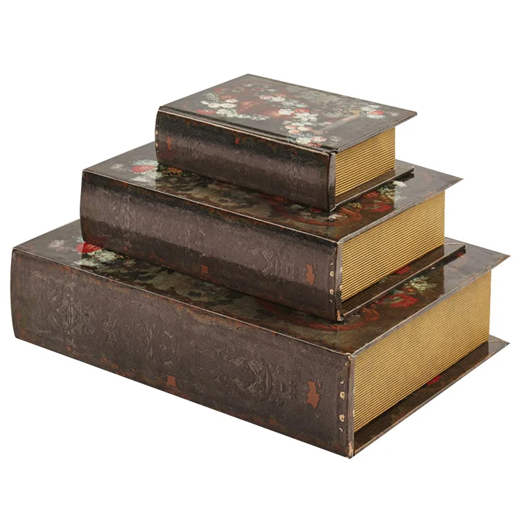 
Manufacturer Wholesale Antique Wooden Book Shaped Decorative Boxes 