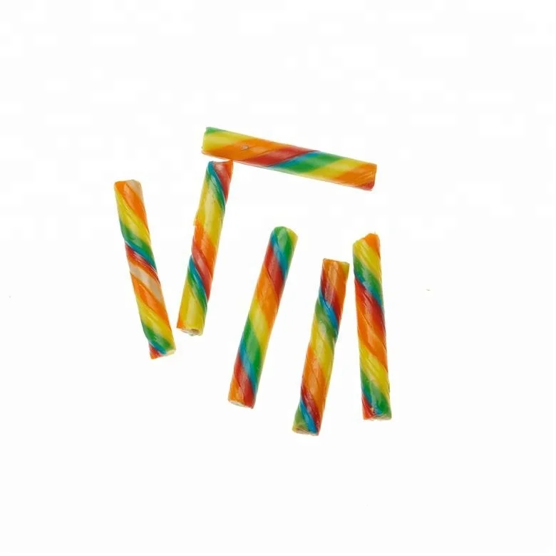 
strip shape rainbow colorful hard candy wholesale factory 