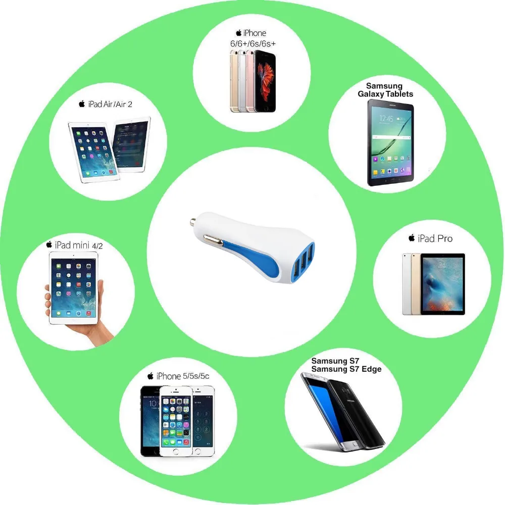 New design phone charger 3 in 1, 3 usb ports car charger for mobile and tablet