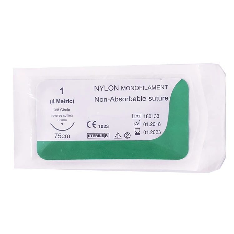 Wholesale Sterile Disposable Surgical Non-absorbable Nylon Suture With Needle