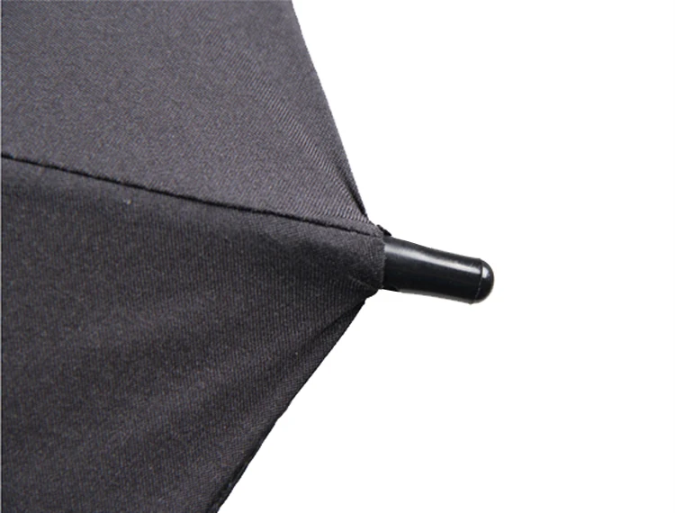 Black Color Auto Open Air Vented Golf Umbrella with No Metal Rain
