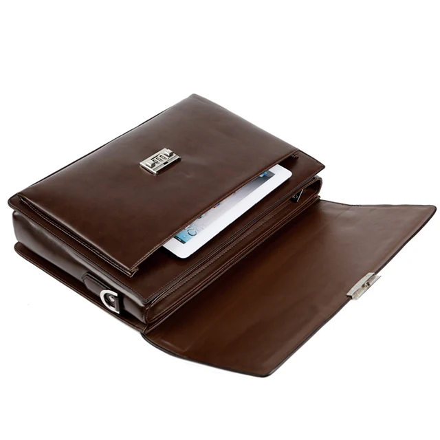 Портфель мужской деловой, сумка-тоут для компьютера 14 дюймов, с замком паролем, мессенджер на плечо