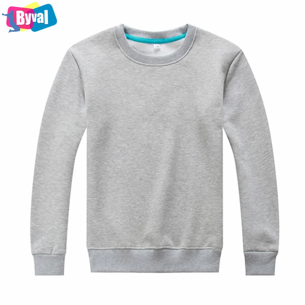 Kids Plain Sweatshirt Organic Cotton Made Children Crewneck Sweatshirts Wholesale Custom All Sizes