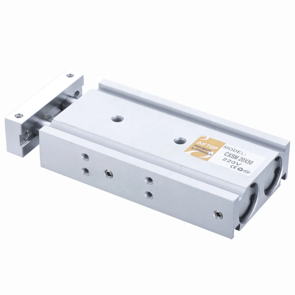 Цилиндр с двойным валом серии CXS, пневматический цилиндр двойного действия с магнитным типом