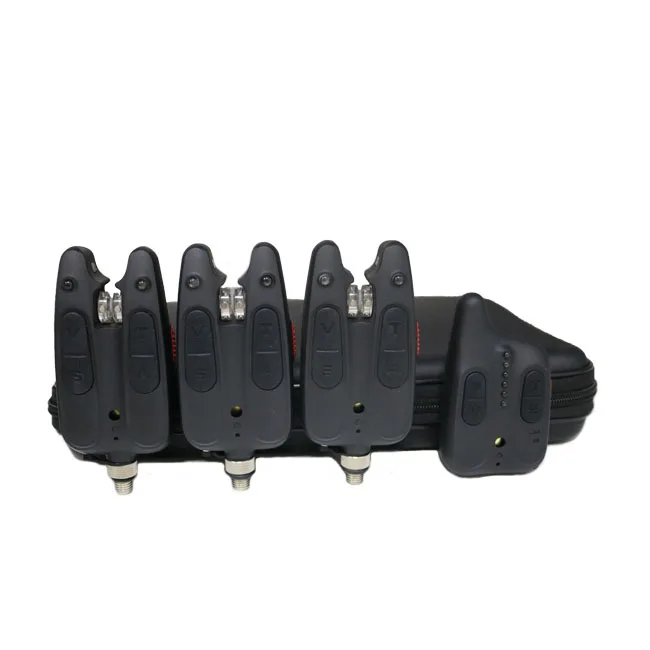 High Quality Electronic Carp Fishing Bite Alarm Set 3 + 1 And Case Tackle