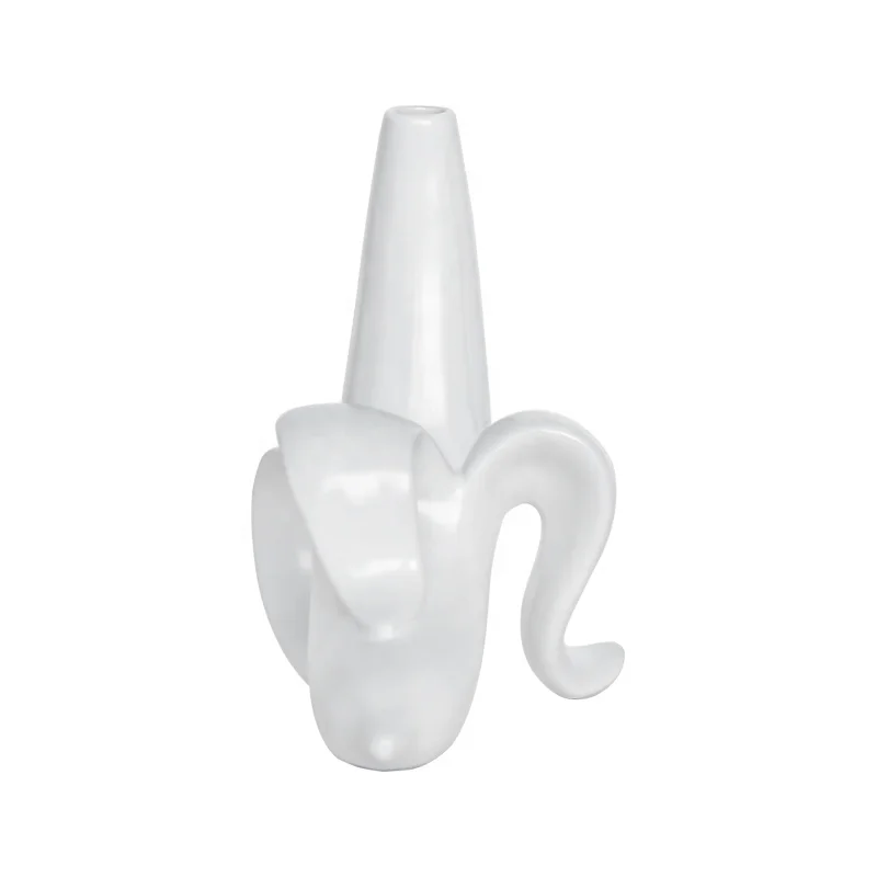 
Wholesale white and gold ceramic banana ornaments for home decor 