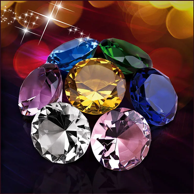 Wholesale Custom 60mm 80mm 100mm 200mm Crystal Diamond with Polished Wedding Decoration gift