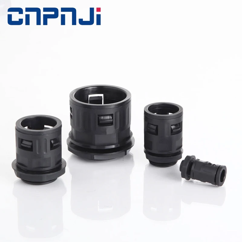 Straight corrugated conduit fitting connector for electrical flexible nylon plastic cable hose AD15.8