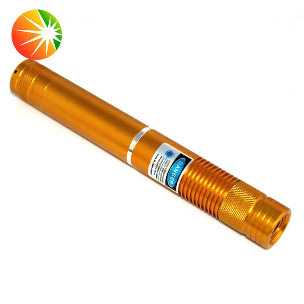 LM-808:Yellow host High power 445nm Blue Laser Pointer 1000mw With Glasses+Battery+Charger Wholesale & Retail