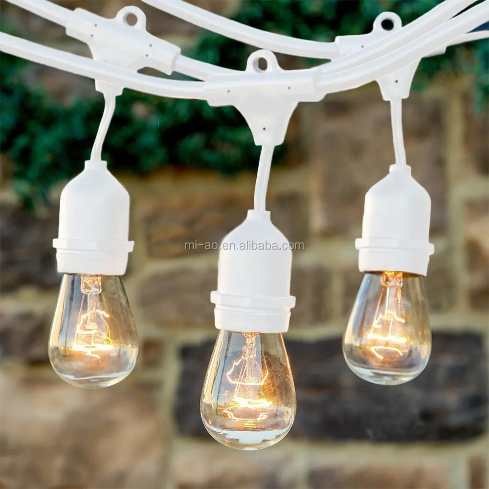 
Natural Led 220V Waterproof Patio Fairy Led Globe Festoon white string lights 