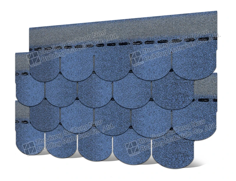Gray Fish Scale Asphalt Roof Shingles for Roofing