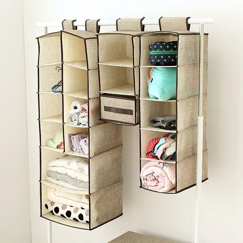 hanging closet organizer cloth storage box