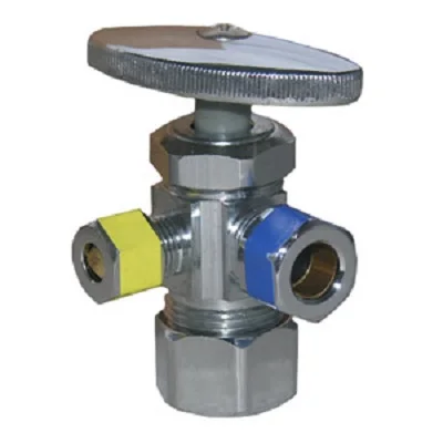 
5/8 OD X 1/2 IP X 3/8 C COPPER WATER ANGLE SHUT OFF VALVE 