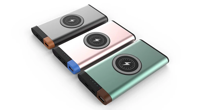 Aluminum alloy shell 10000mAh 16000mAh  battery type c fast charging wireless powerbank