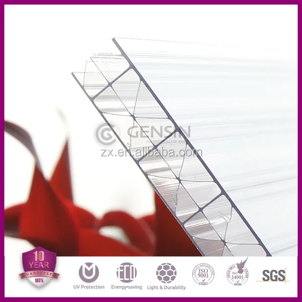 16/20/25mm Diamond and X- structure hollow polycarbonate sheet manufacturered in China