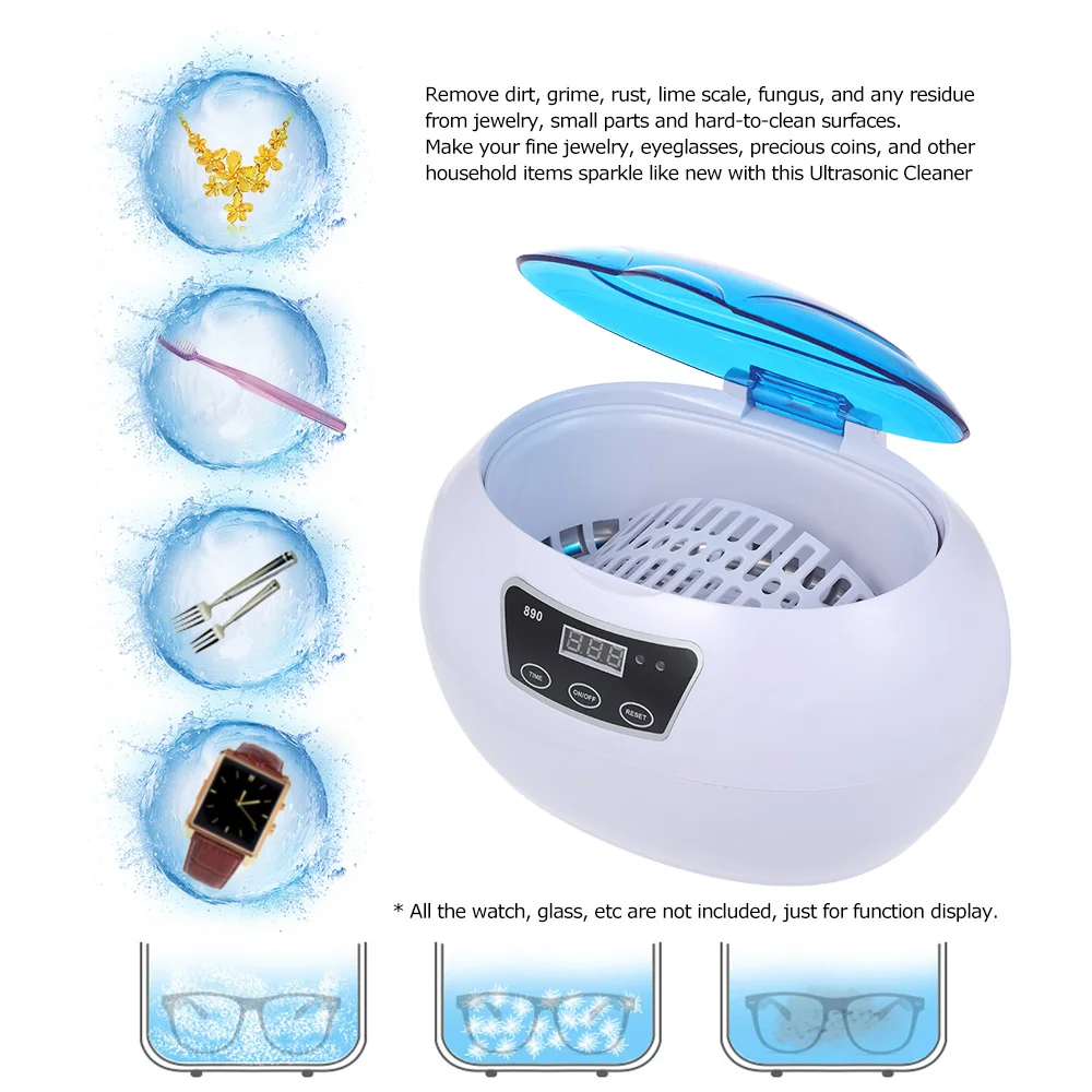 Digital Medical Denture instrument Ultrasonic Cleaner with LCD Display for Jewelry / Watch / Denture