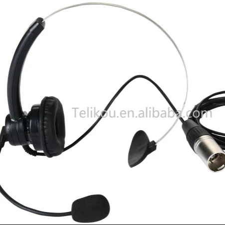 Telikou  super light single ear headset for broadcast equipment