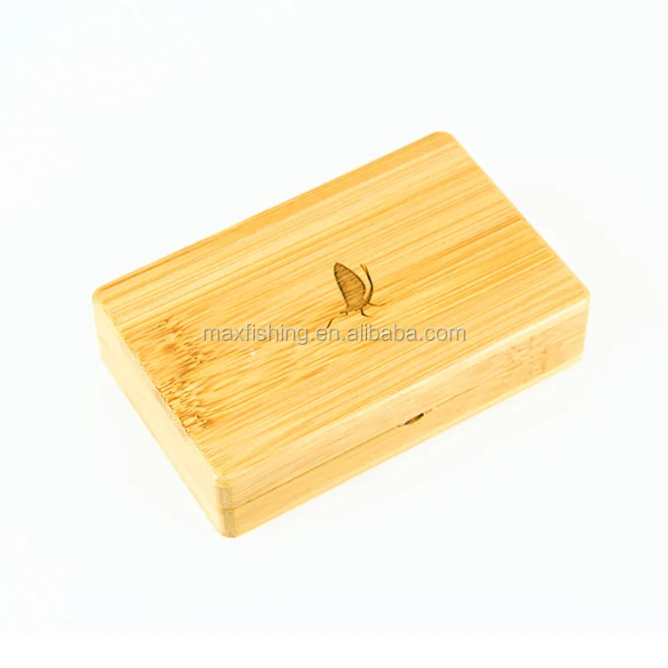 Small Slim bamboo fly fishing wooden fly box