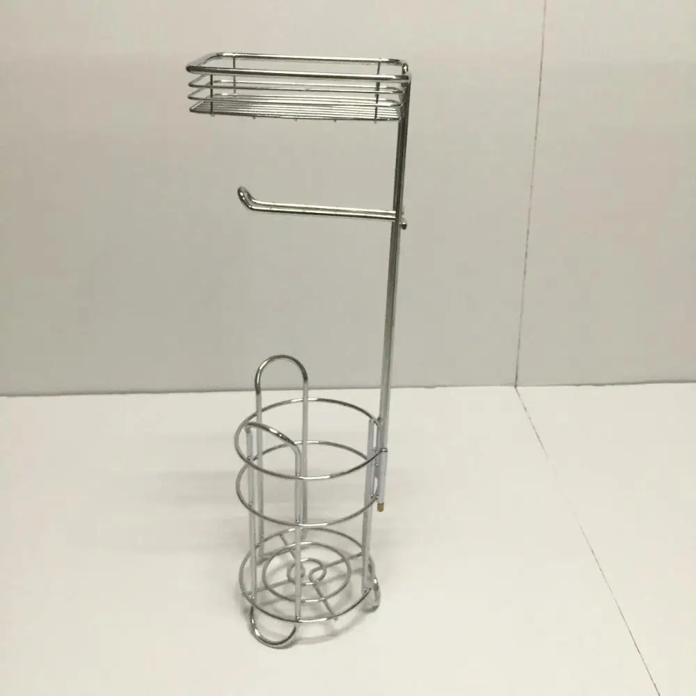 Отдельно стоящий металлический проволока рулон туалетной бумаги держатель подставка и раздаточное устройство с полки для сотового телефона чехол