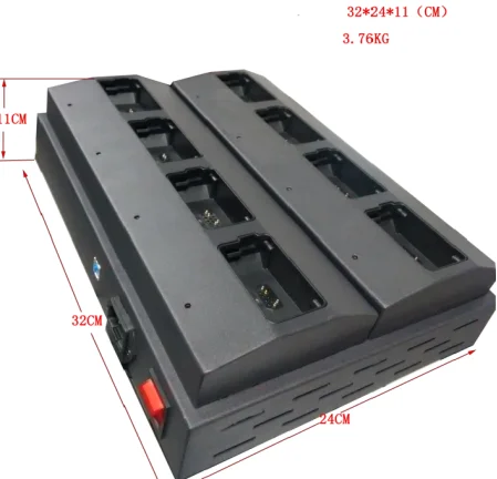 Docking station body camera power charger Data upload to server 8 units multi  charger support docking station