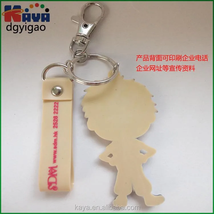Factory custom eco-friendly embossed 3d PVC keychain