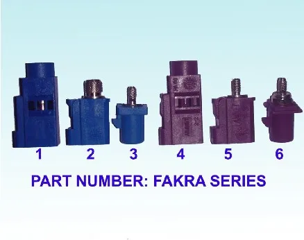Free sample high quality RF connector mini Fakra smb connector  waterproof for cable RG174 cable