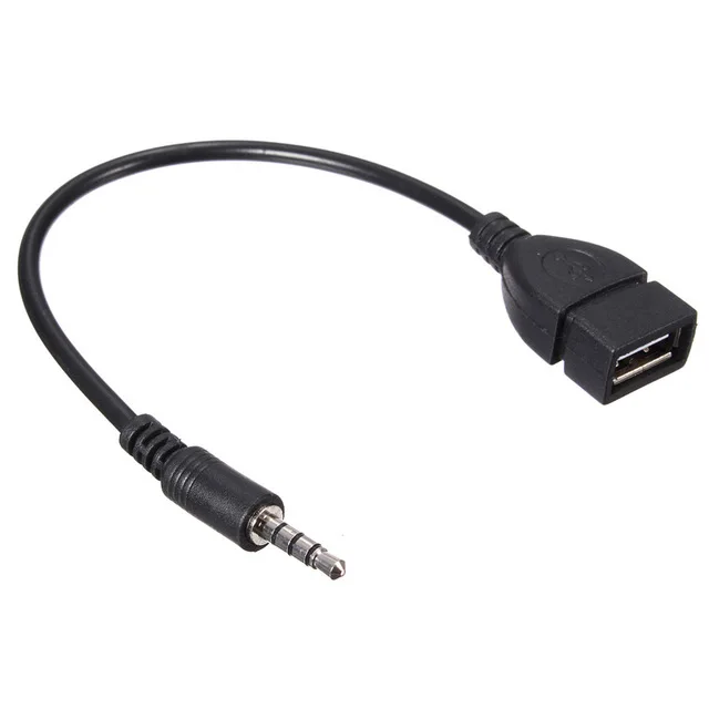 USB Audio Cables 3.5mm Male Car Audio AUX Plug Jack To USB 2.0 Female Converter Adapter Cable