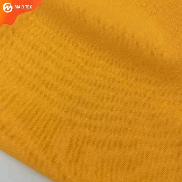 custom knit single jersey 32S cvc 60%cotton 40% polyester t-shirts fabric