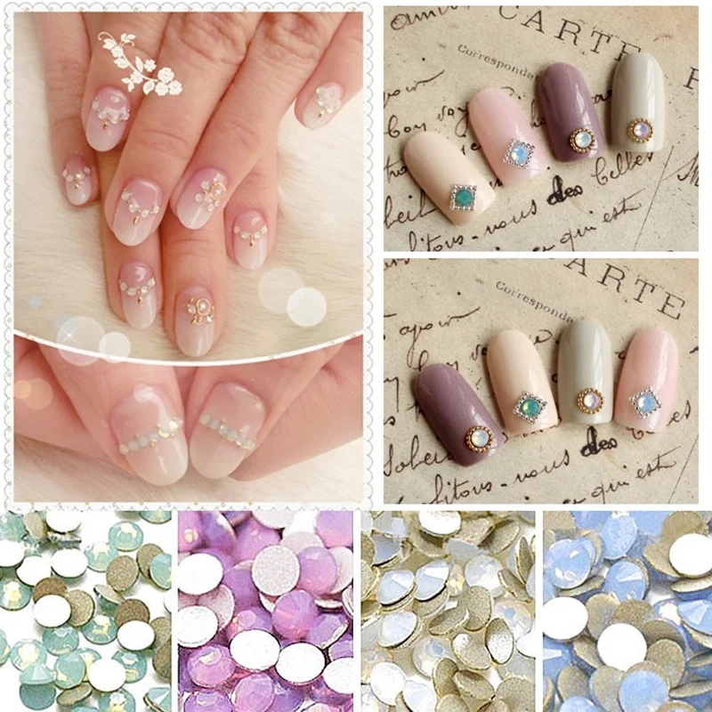 
4A Crafts Rhinestones Opal Color Non Hot fix Crystal Stones Nail Strass Flatback Rhinestones For Nail 