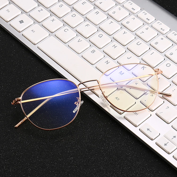 Металлические легкие удобные популярные китайские товары компьютерные очки с защитой от синего