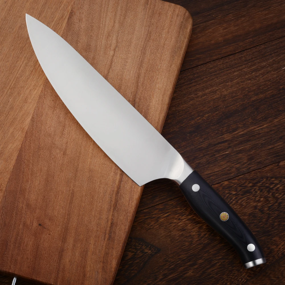 
Razor Sharp Japanese Knife Chef Knives German 1.4116 Steel with Ergonomic G10 Handle 