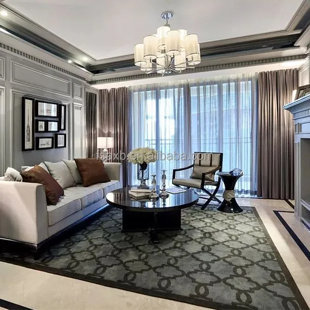 Factory price luxury modern hand-spun home carpet