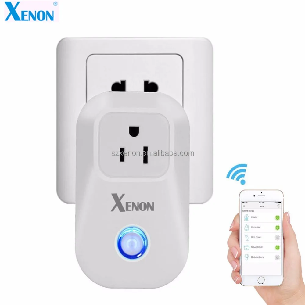 
Xenon Works with Amazon Alexa WiFi Smart Plug Smart Switch Smart Home Wireless Wall Electric Socket 
