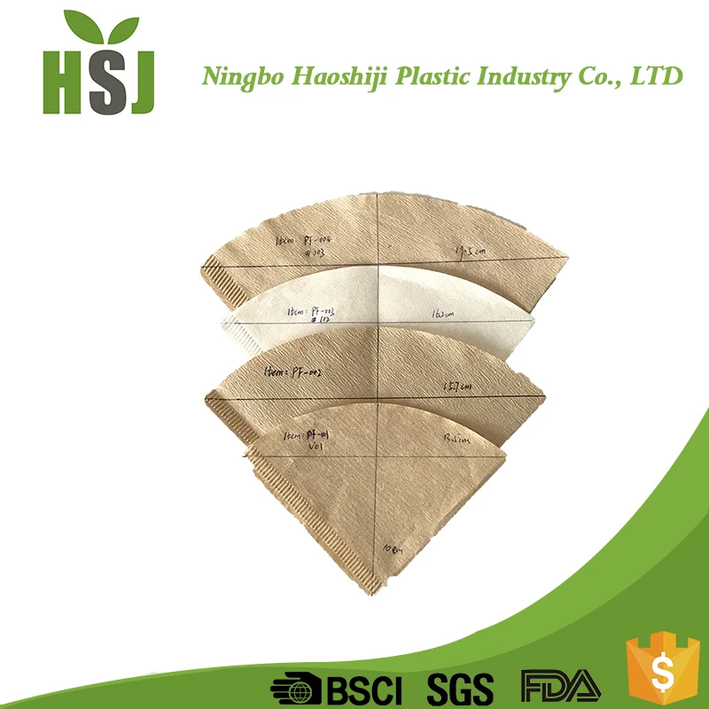 China salable natural wood pulp coffee paper filter